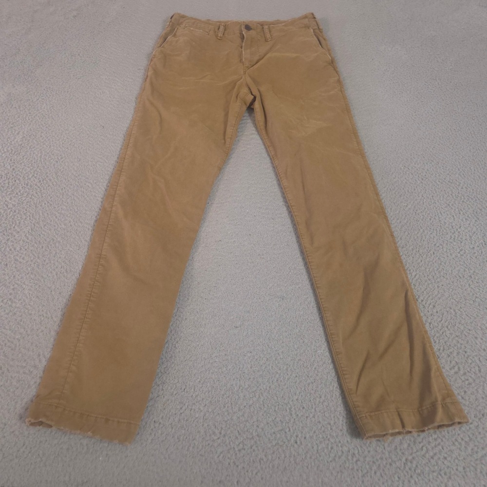 American Eagle Pants Mens 29x33 Tan Slim Flex Cotton Stretch‎ Chino Khaki Leg